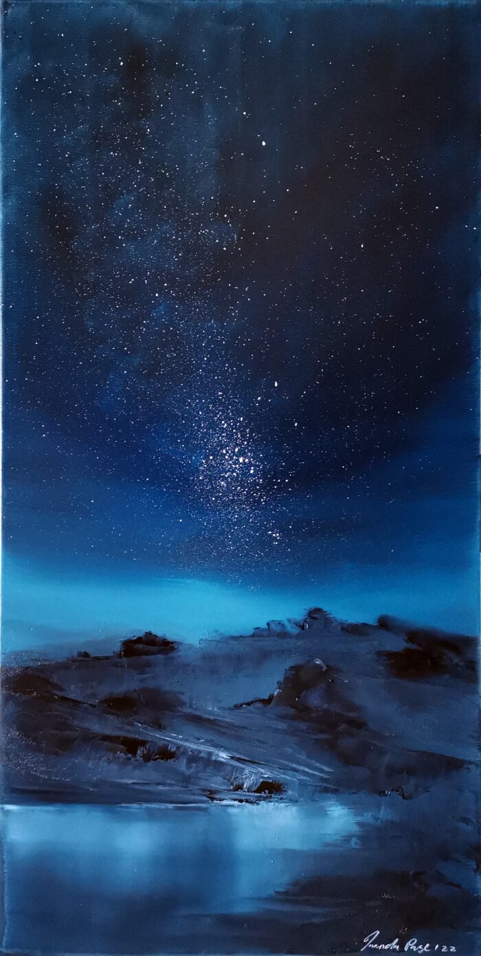 Starlight hill 81.5x40.5 oil on canvas