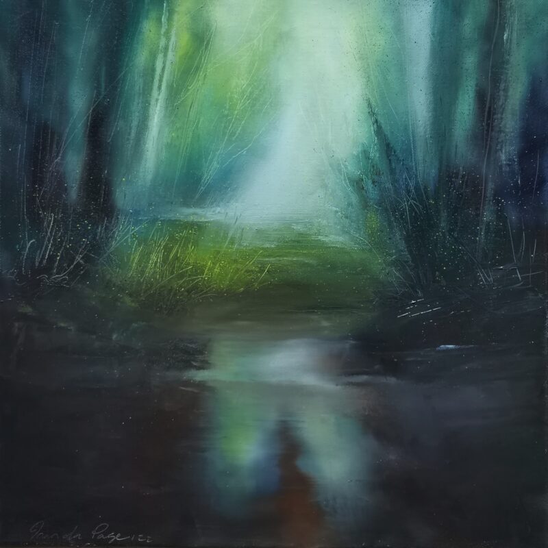 Fireflies 45.5x45.5 oil on canvas