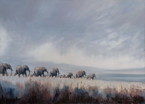 Gentle giants 118.7x84 oil