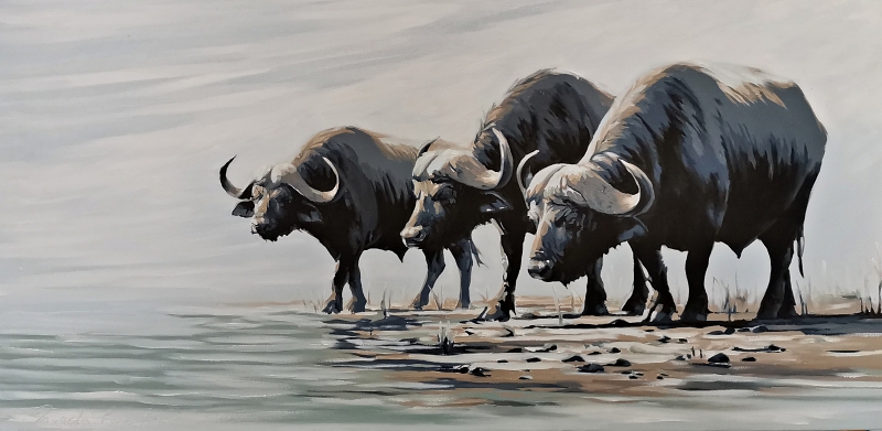 The tough guys 50x100 oil on canvas